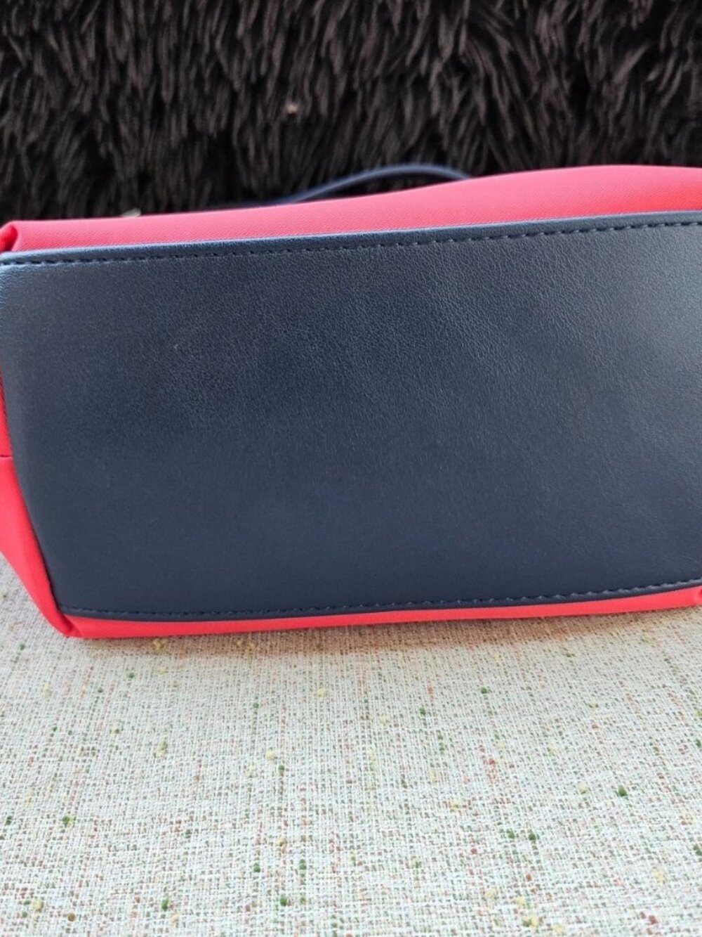 Free Assembly Women Handbag Core Crossbody Bag Red Canvas Blue Faux Leather NWT - Picture 6 of 12